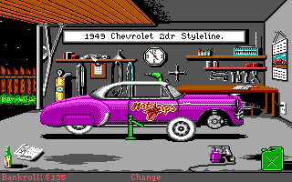 Street Rod - Wow! You can ride a pink car with a print that says Hot Lips, this must be the best game ever.
