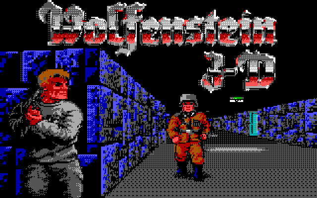 Wolfenstein 3-D CGA title screen